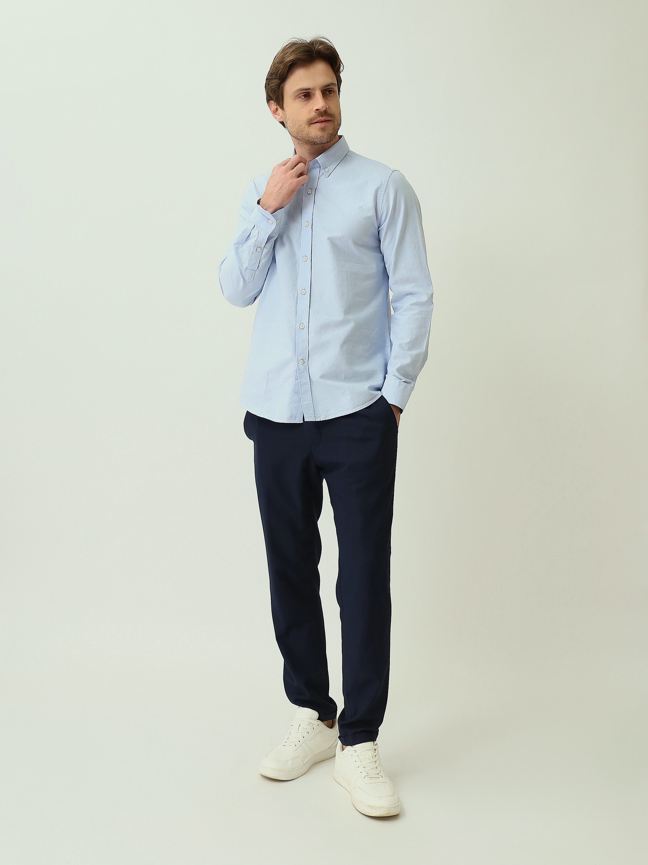 Chemise Homme à Col Boutonné et Manches Longues – Style Casual Chic - SHI25SEOR16950TM1