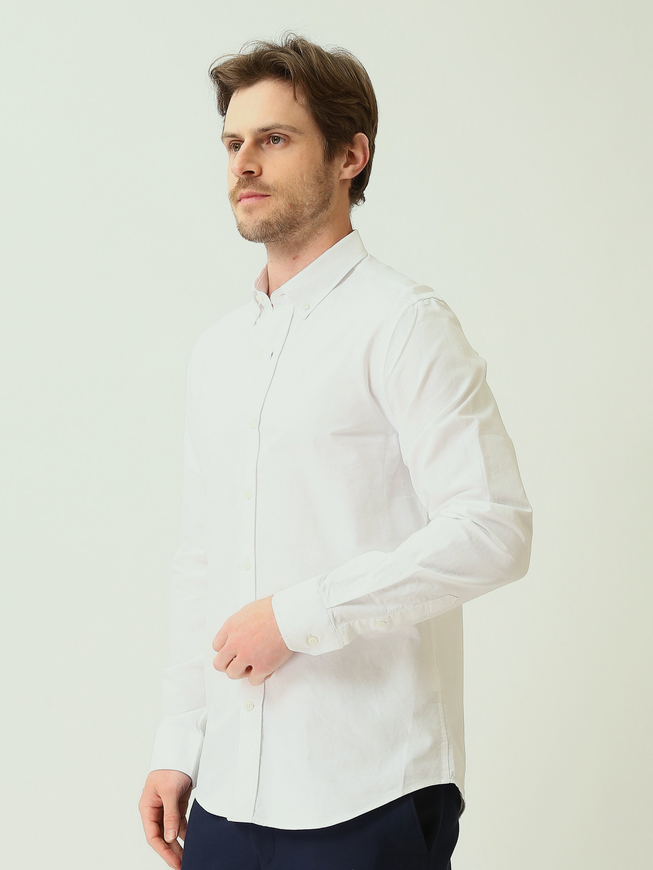 Chemise Homme à Col Boutonné et Manches Longues – Style Casual Chic - SHI25SEOR16950TM1
