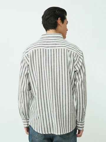 Chemise Homme à Rayures Verticales Coupe Regular - SHI25SSCR16026TM1
