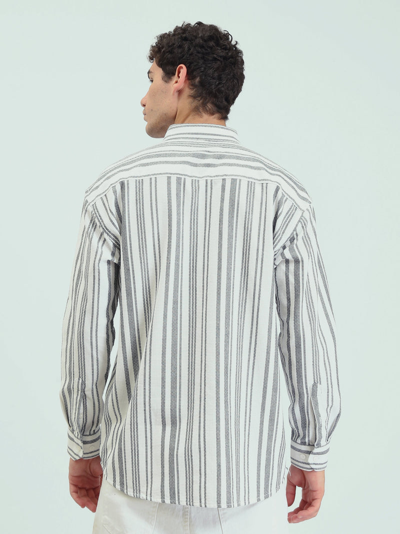 Chemise Homme à Rayures Verticales Coupe Regular - SHI25SSCR16032TM1