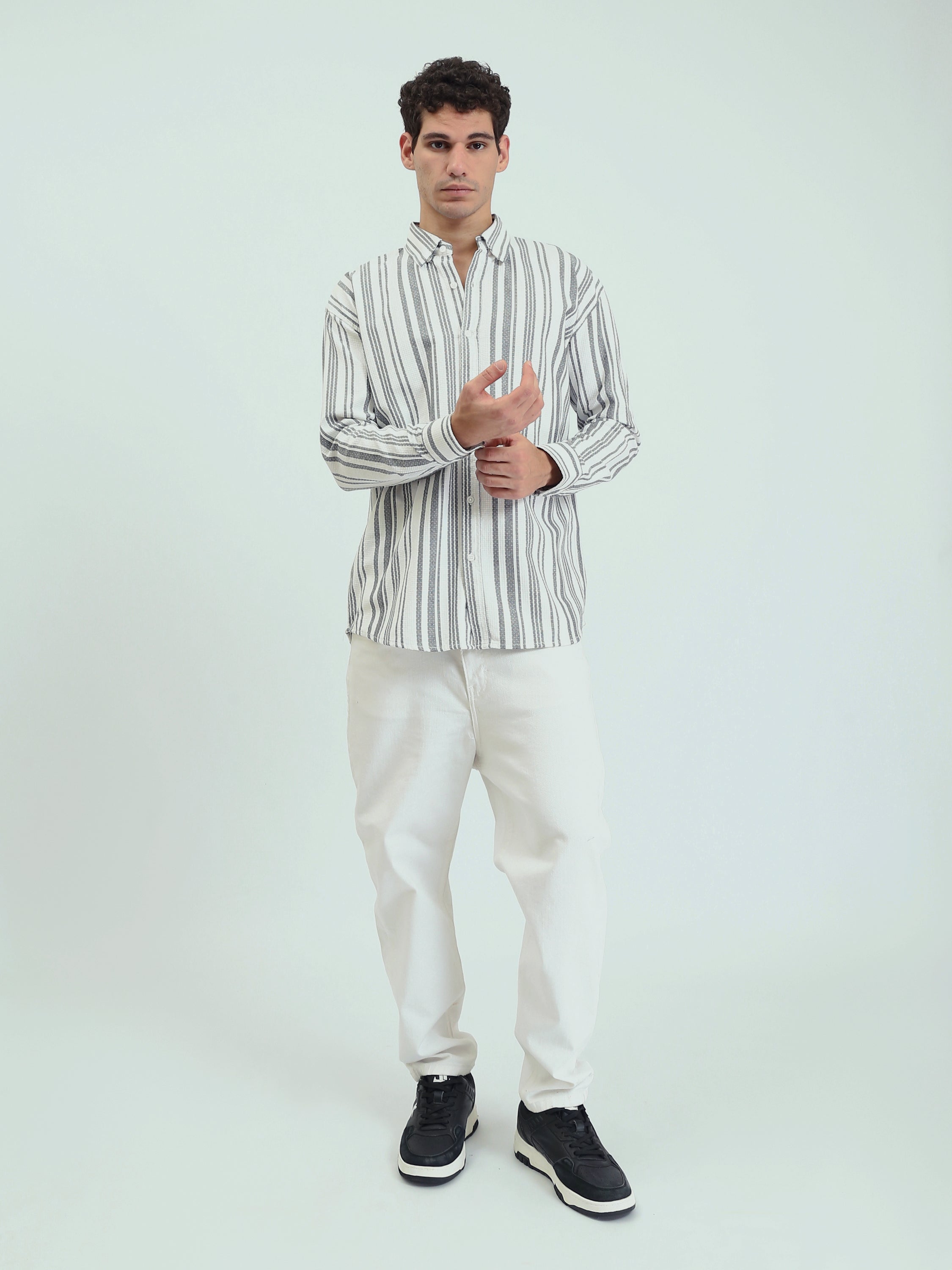 Chemise Homme à Rayures Verticales Coupe Regular - SHI25SSCR16032TM1