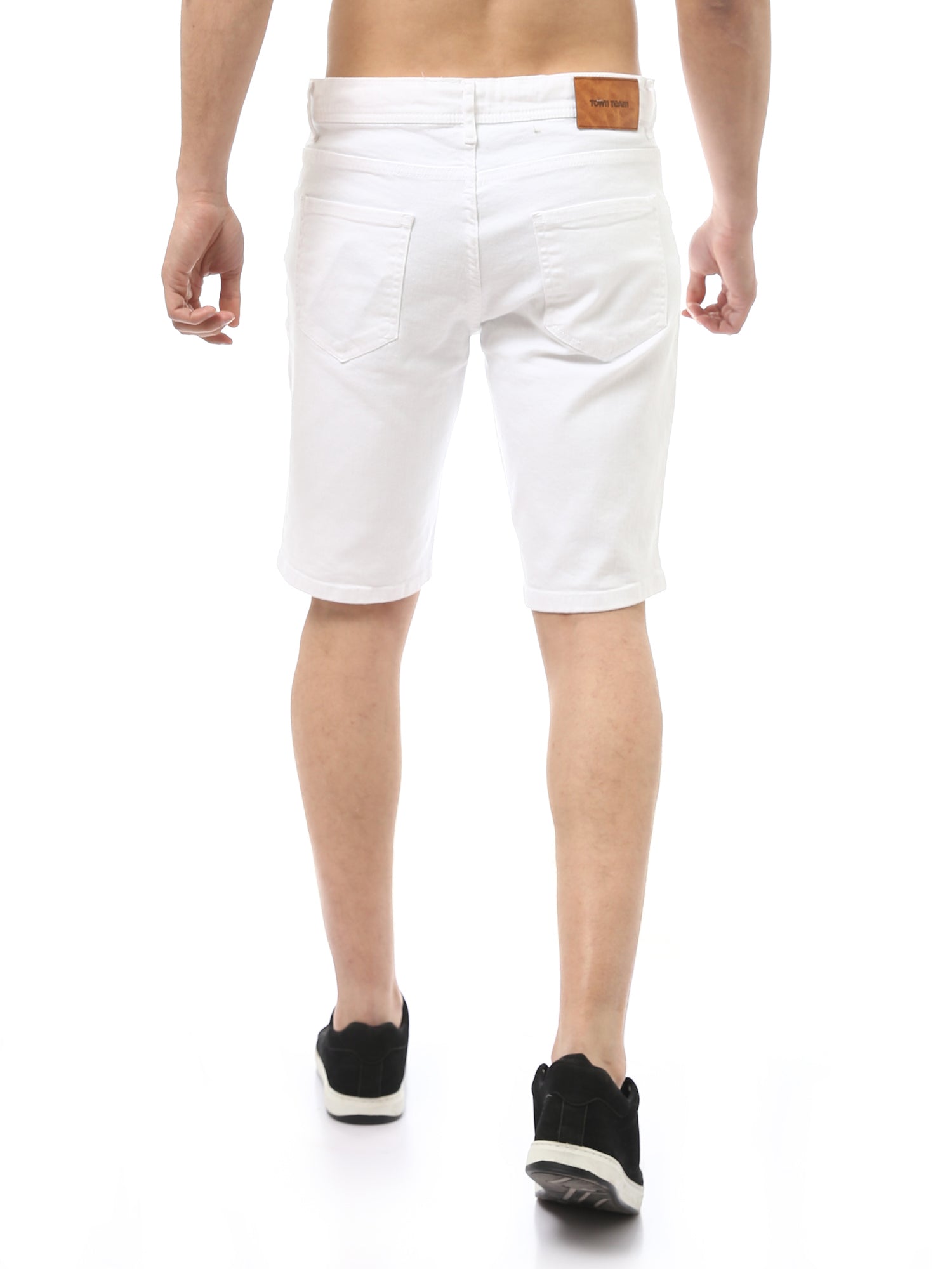 Short en denim blanc pour homme - Confort et style décontracté - SHR24SDBP30197TM1