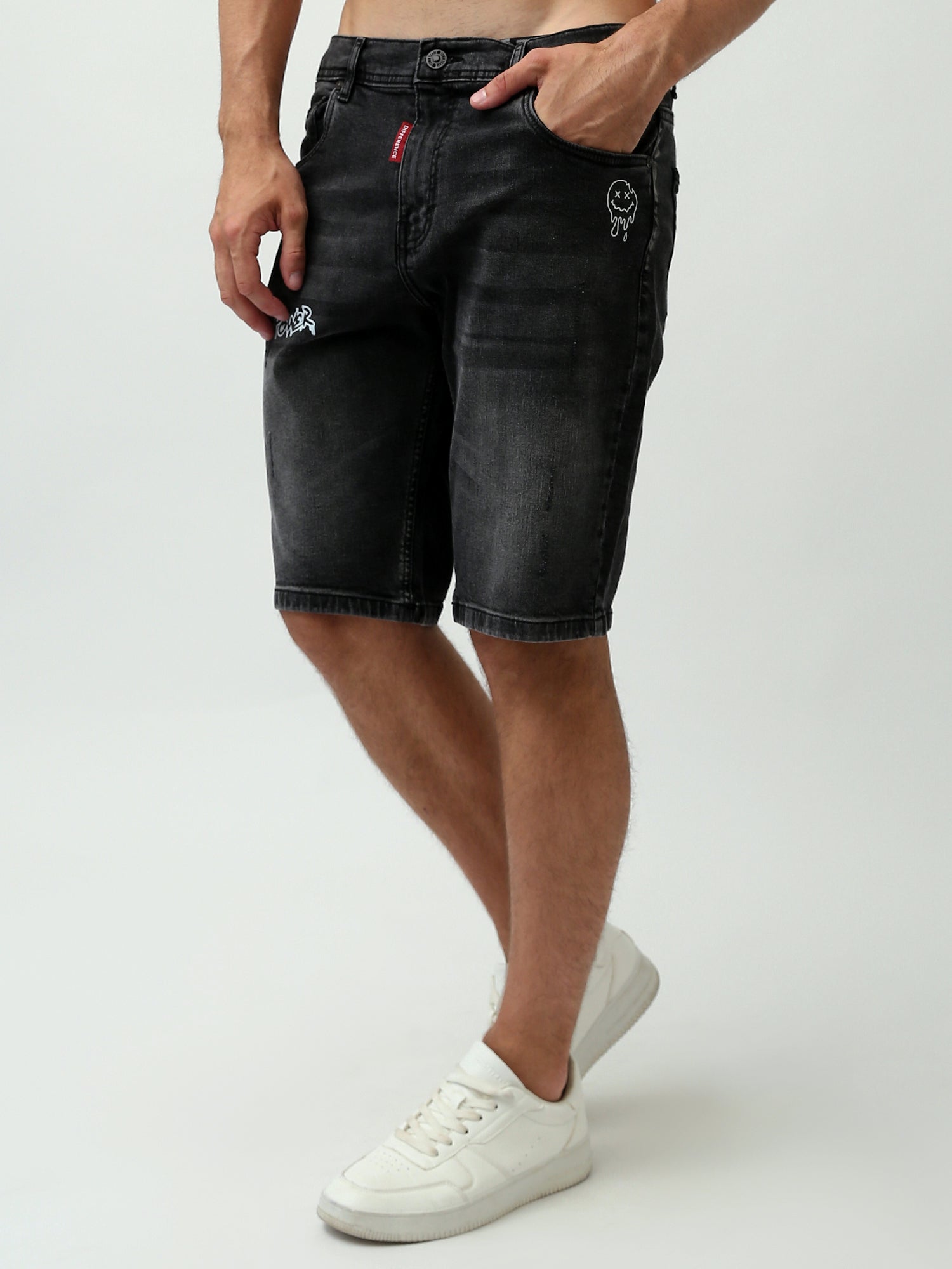 Short jean homme noir – Regular Fit - SHR24SDSP30194TM1