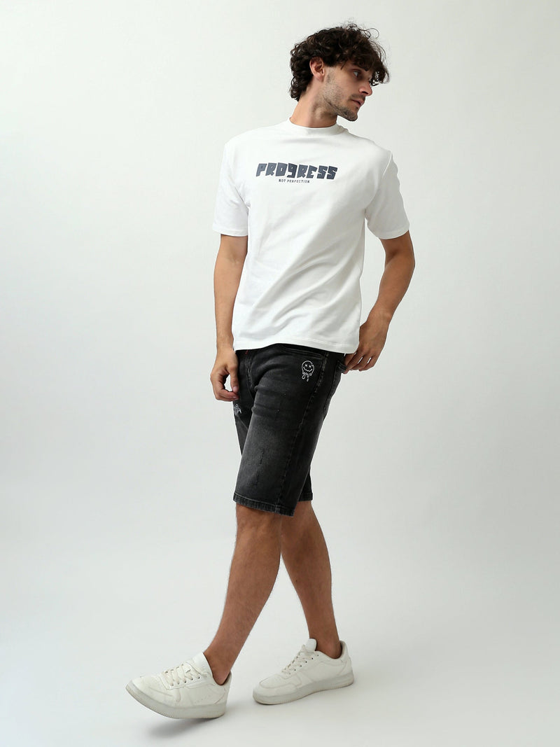 Short jean homme noir – Regular Fit - SHR24SDSP30194TM1