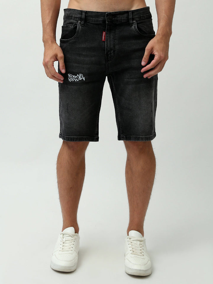 Short jean homme noir – Regular Fit - SHR24SDSP30194TM1
