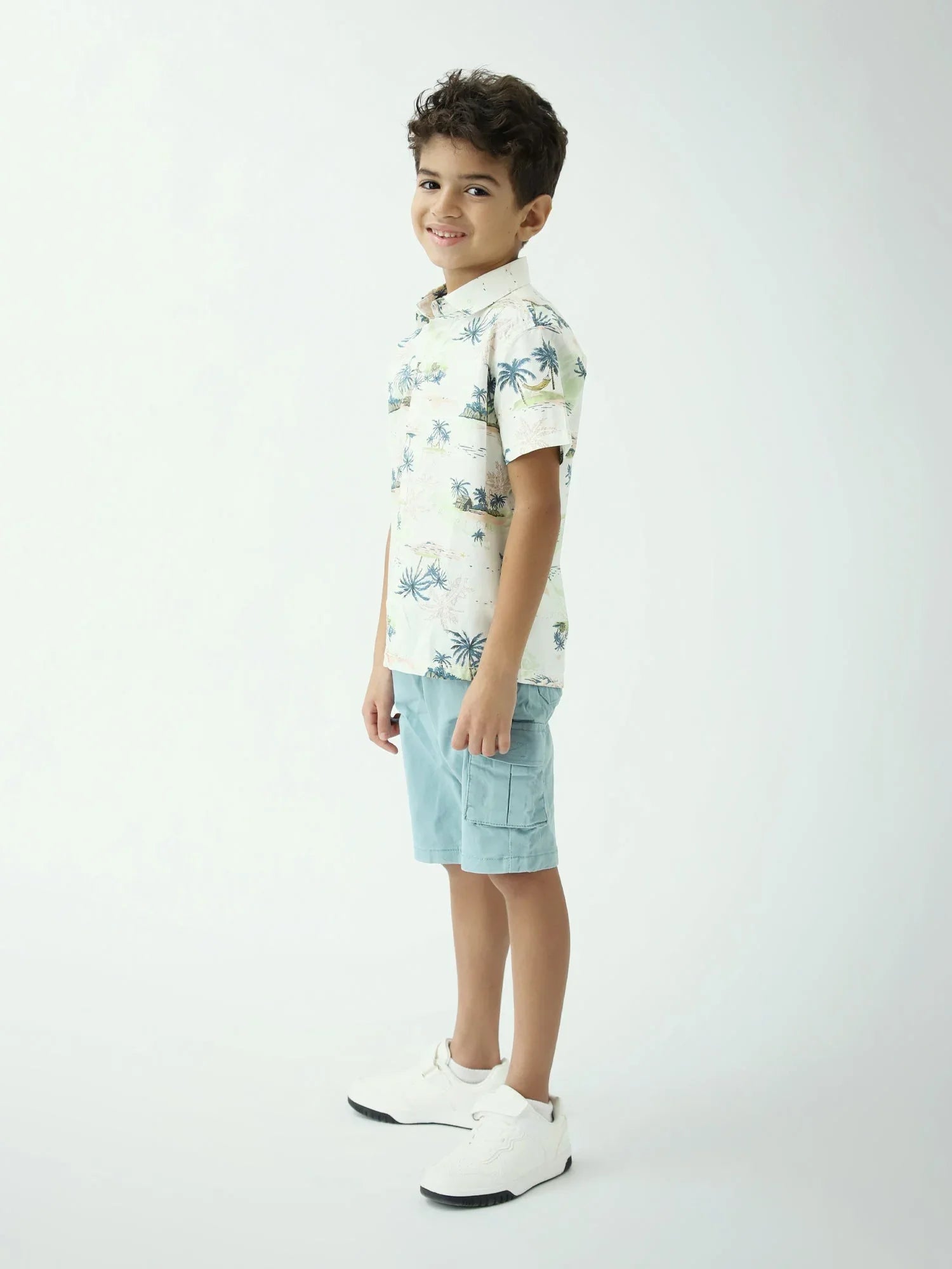 Short cargo garçon avec poches et taille élastique – SHR24SGBC75307MB1 - Justyol