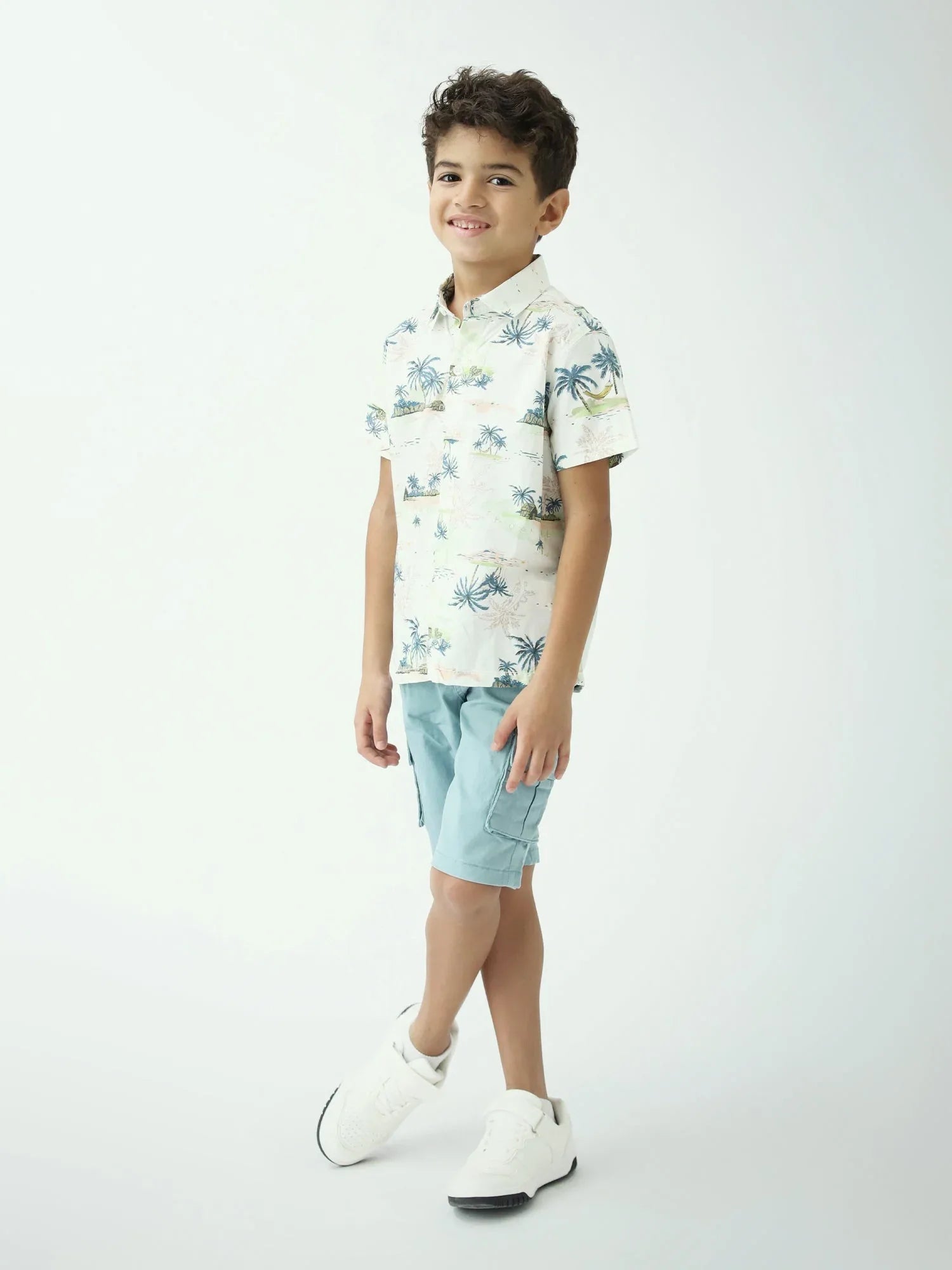 Short cargo garçon avec poches et taille élastique – SHR24SGBC75307MB1 - Justyol