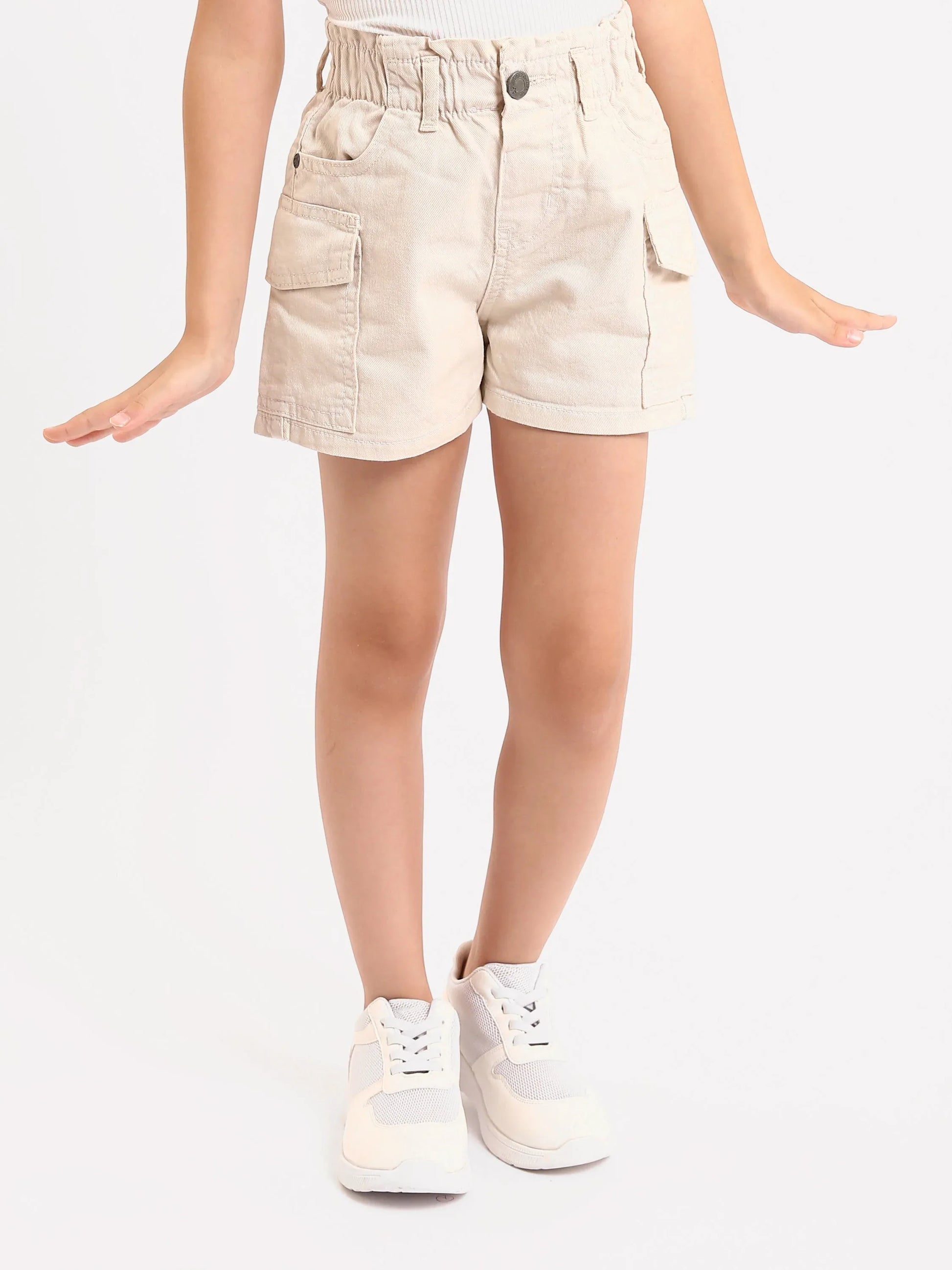 Shorts cargo fille beige et jaune - SHR24SGBP70622MG1 - Justyol