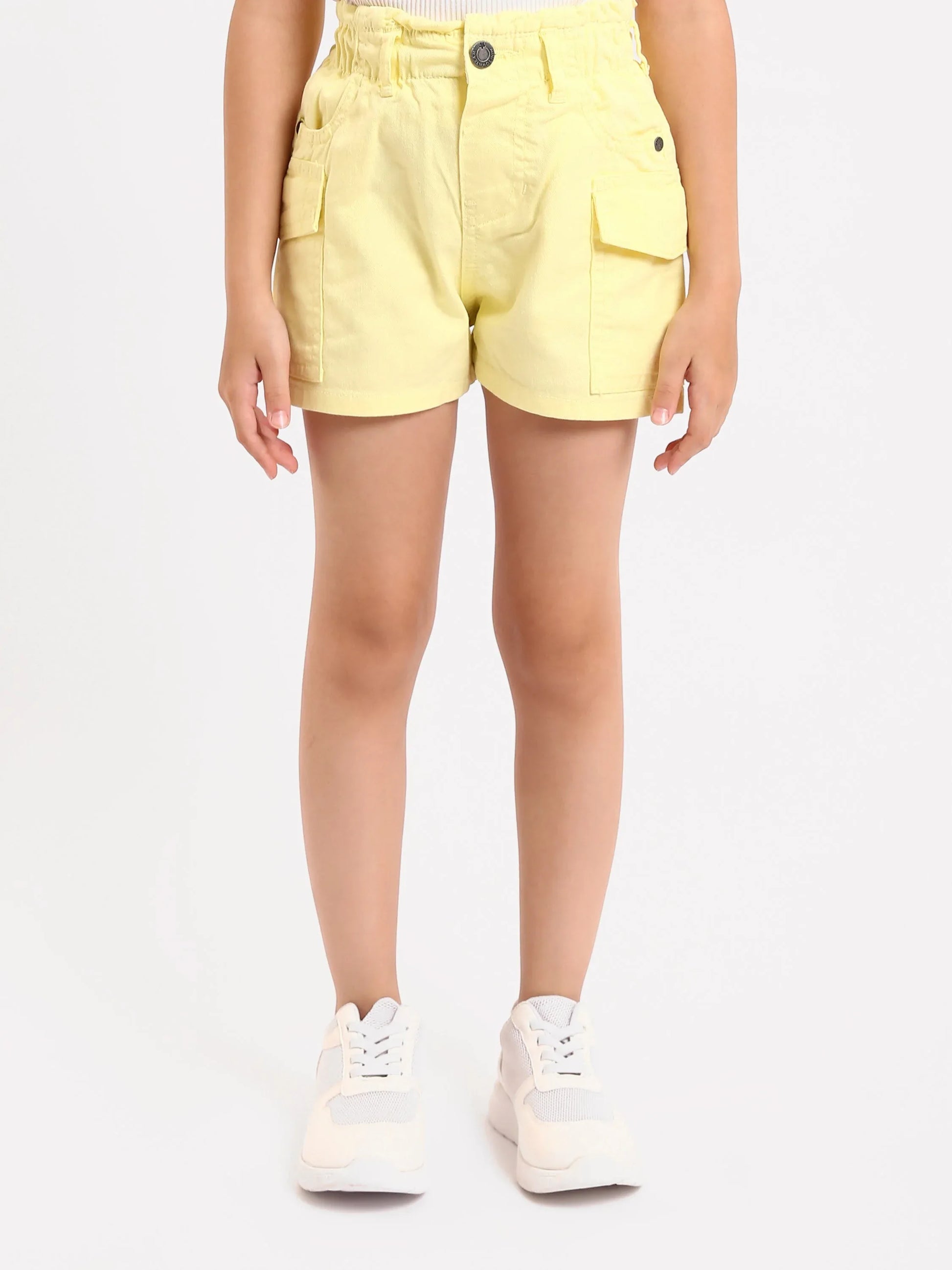 Shorts cargo fille beige et jaune - SHR24SGBP70622MG1 - Justyol