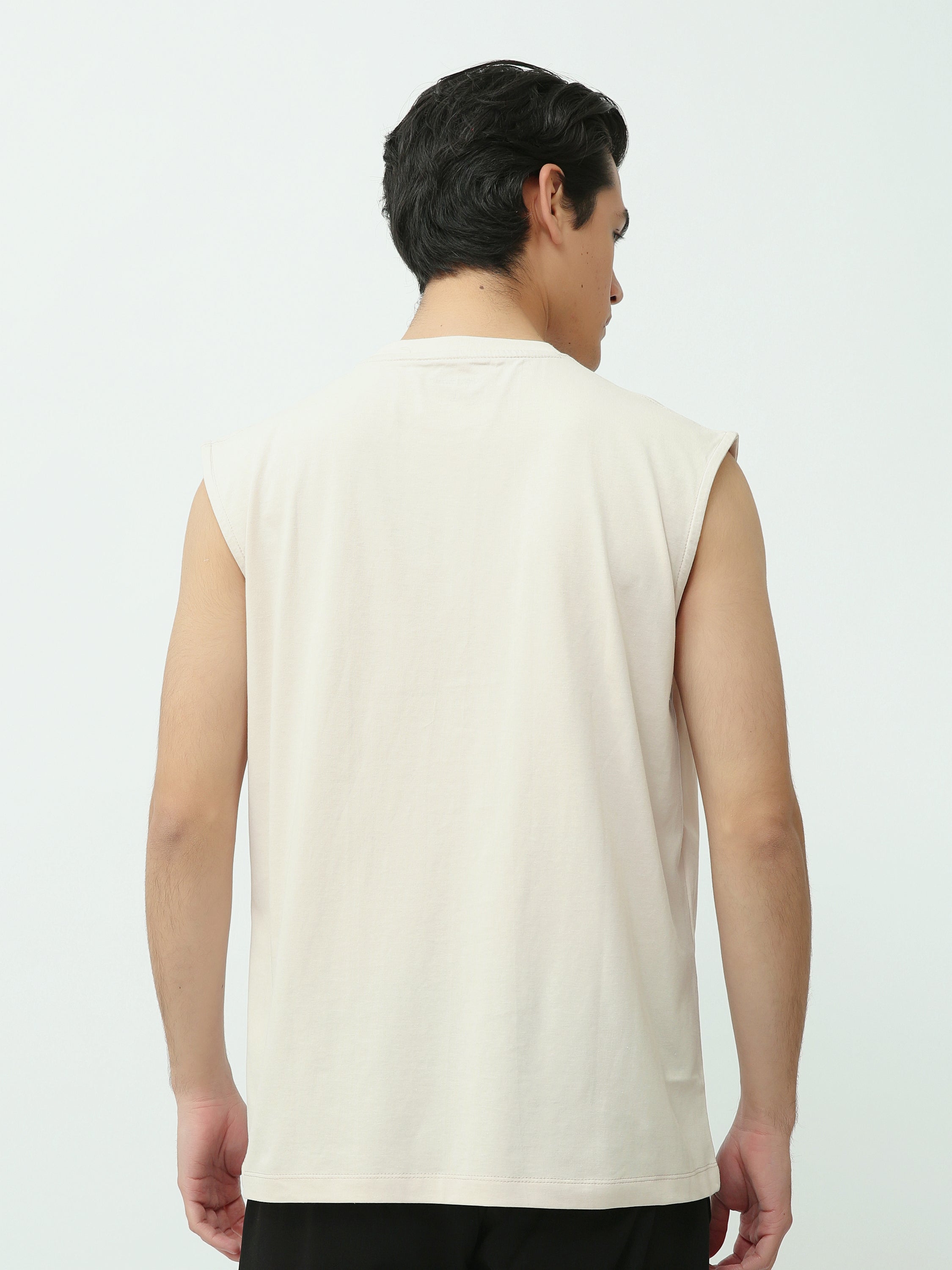Débardeur homme sans manches à coupe ample, avec imprimé sportif moderne – TNK24SPRO20245TM1