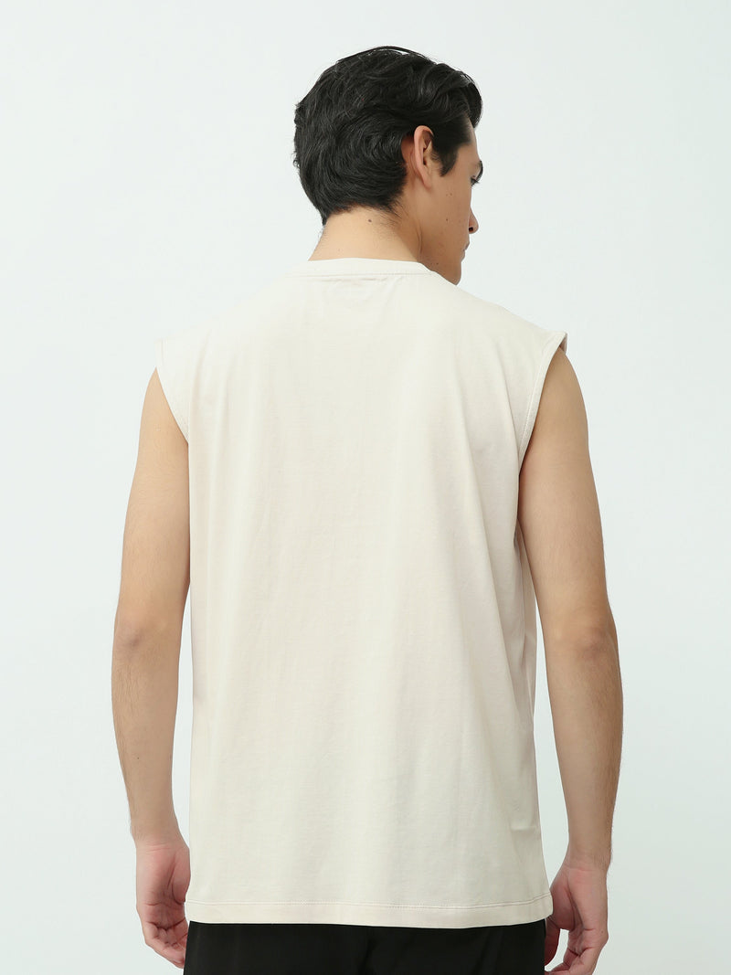 Débardeur homme sans manches à coupe ample, avec imprimé sportif moderne – TNK24SPRO20245TM1