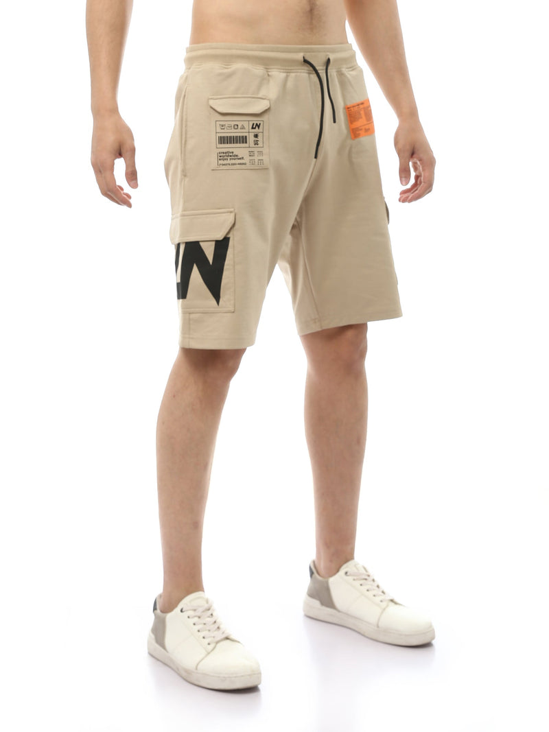 Short de sport pour homme avec poches latérales et impression du logo - SHR24SMPC29151TM1