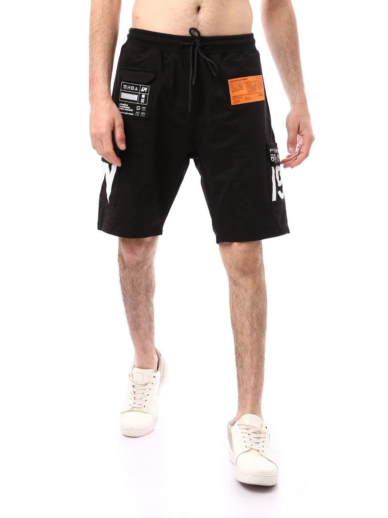 Short de sport pour homme avec poches latérales et impression du logo - SHR24SMPC29151TM1