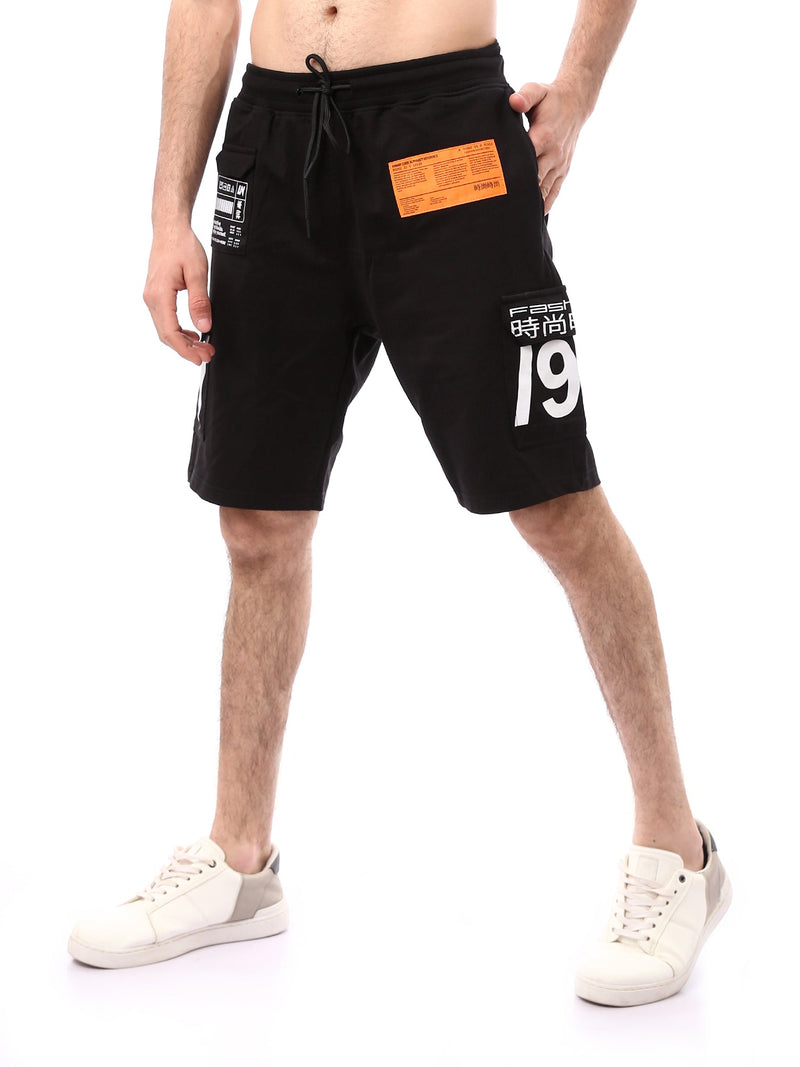 Short de sport pour homme avec poches latérales et impression du logo - SHR24SMPC29151TM1