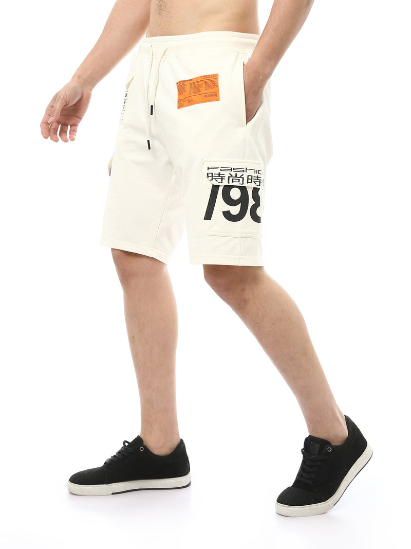 Short de sport pour homme avec poches latérales et impression du logo - SHR24SMPC29151TM1