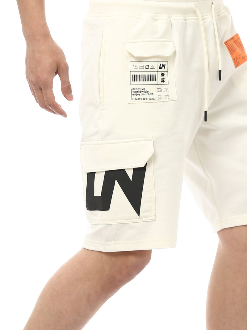 Short de sport pour homme avec poches latérales et impression du logo - SHR24SMPC29151TM1