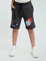 Short Enfant Gris Foncé avec Imprimé Unique – Style Confortable - SHR24SMPS32116TB1