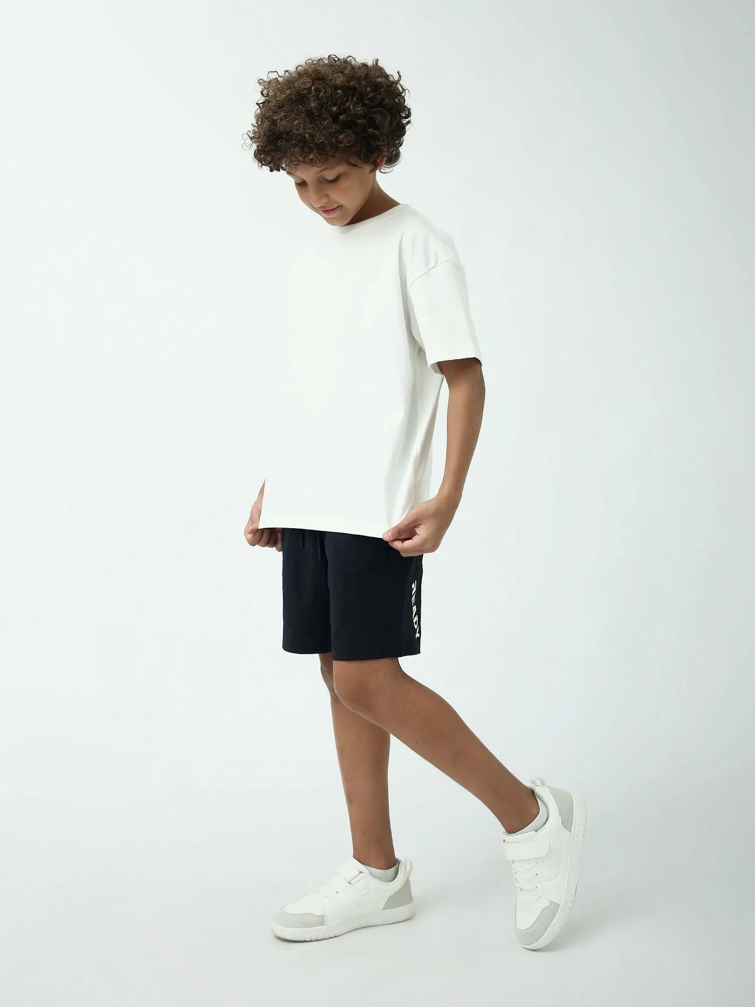 Short ado garçon noir basique avec cordon et poches – confort été - SHR24SSPS75647MJ1 - Justyol