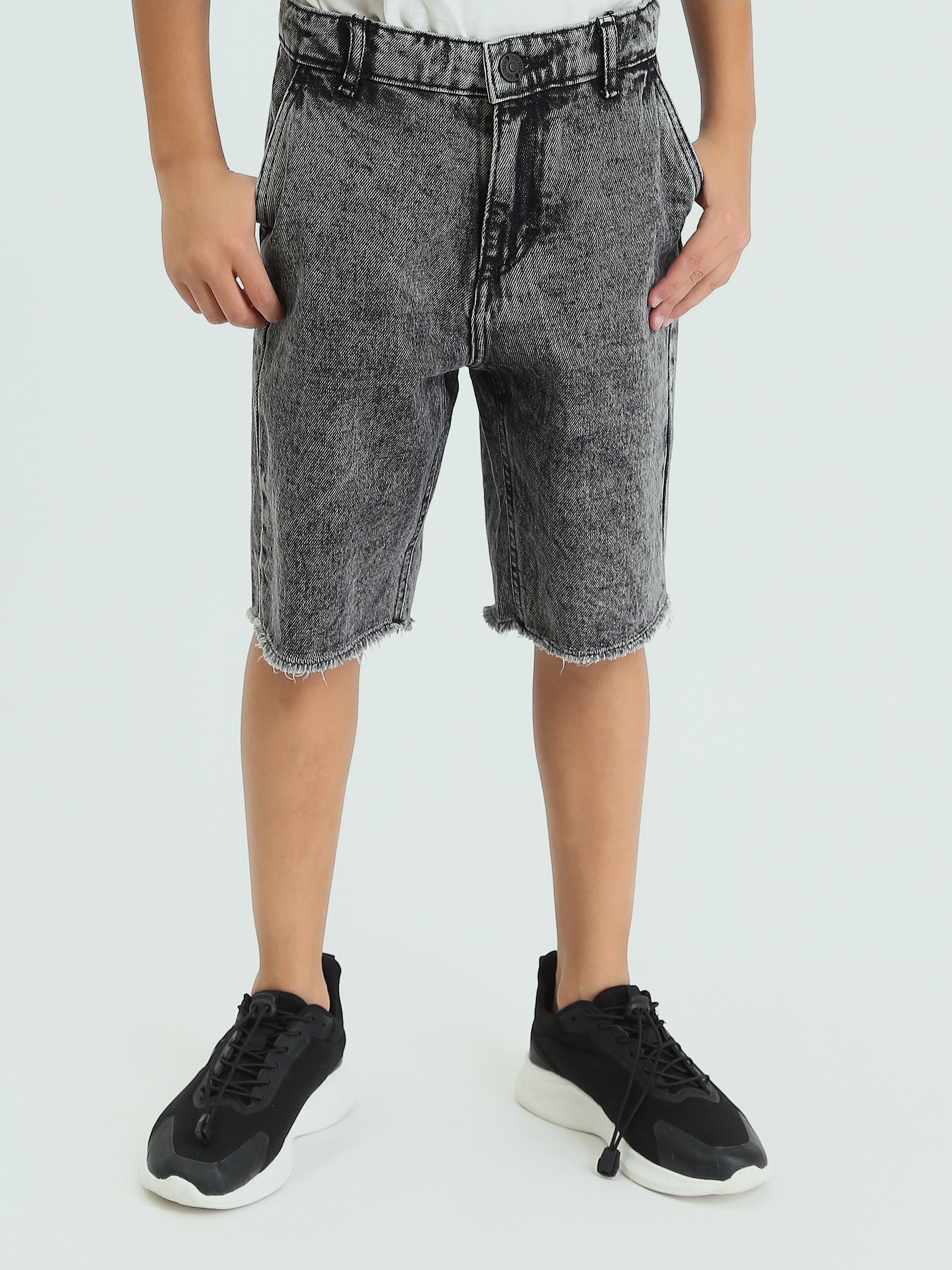 Short en jean enfant au design moderne avec effet délavé – SHR25SDBP31706TB1