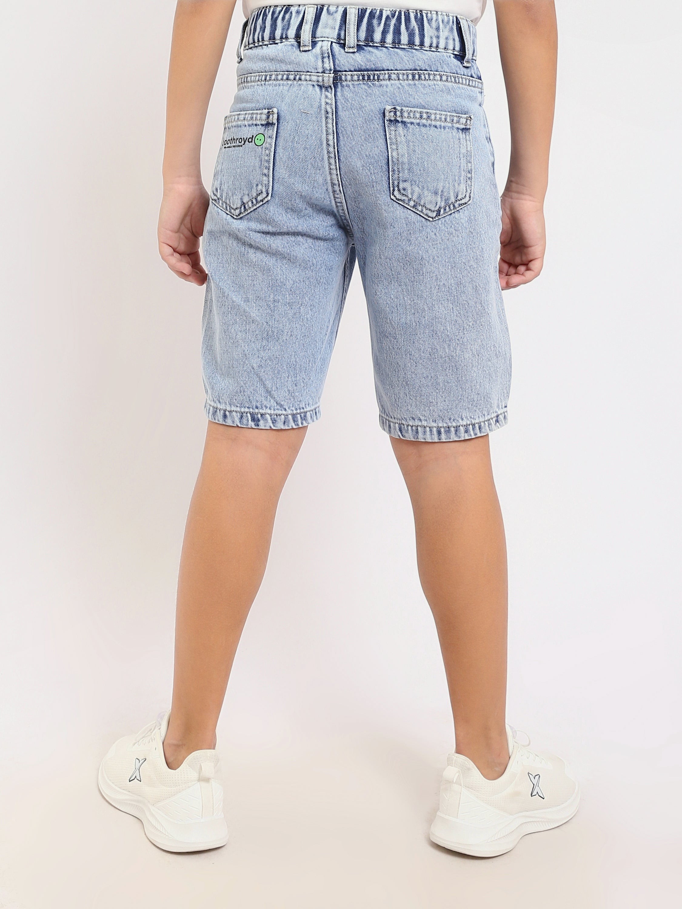 Short en jean pour enfants de couleur bleu clair - SHR25SDPP31707TB1