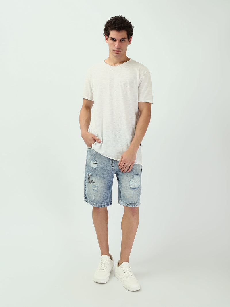 Short en jean homme déchiré au design moderne - SHR25SDSP30207TM1