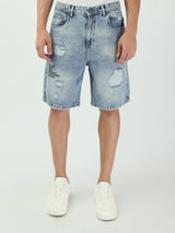 Short en jean homme déchiré au design moderne - SHR25SDSP30207TM1