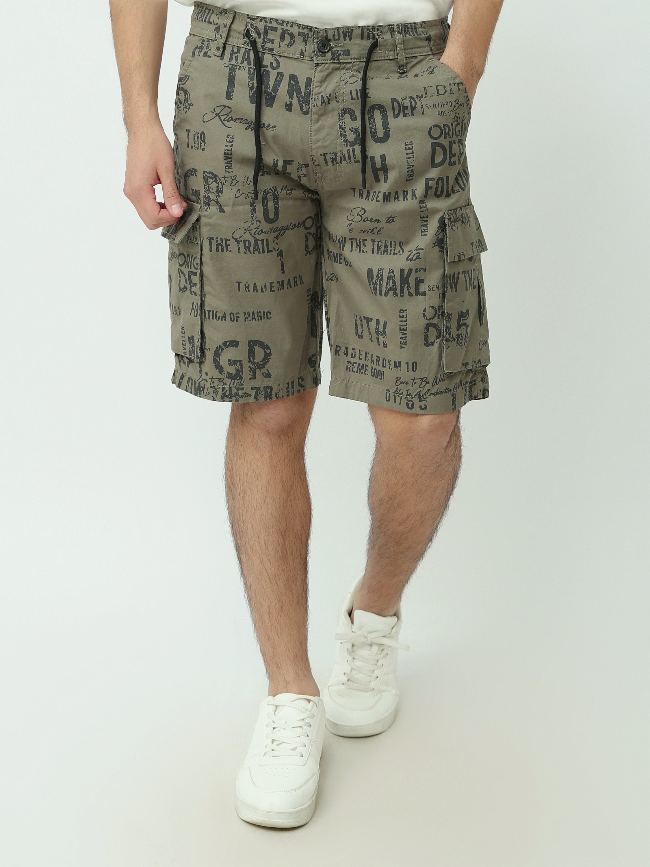 Short en jean homme avec poches et motifs graphiques - SHR25SGAS23179TM1