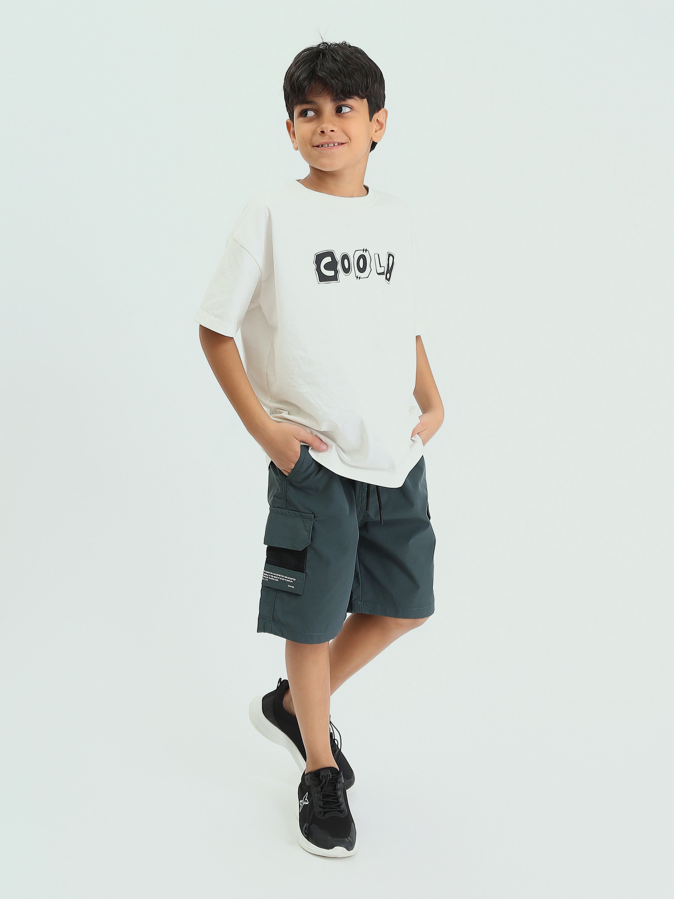 Short pour enfants au design moderne avec poches latérales - SHR25SGPC31704TJ1