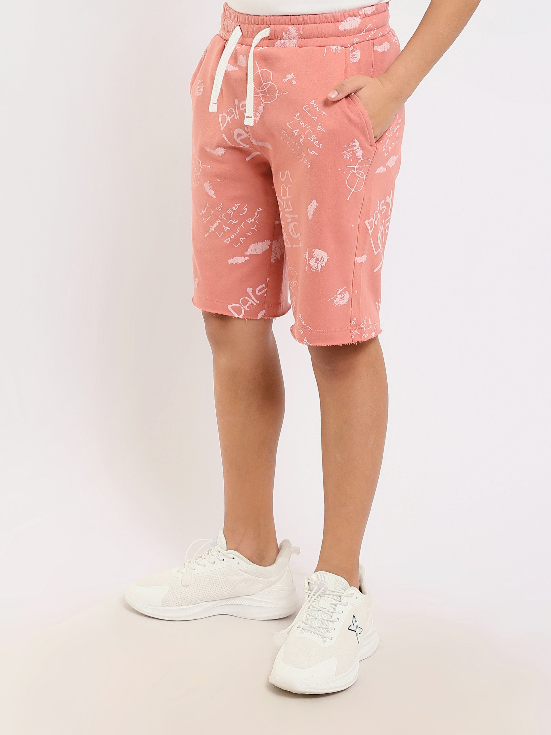 Short enfant garçon casual avec cordon de serrage à la taille et imprimé moderne – SHR25SMAS32120TB1