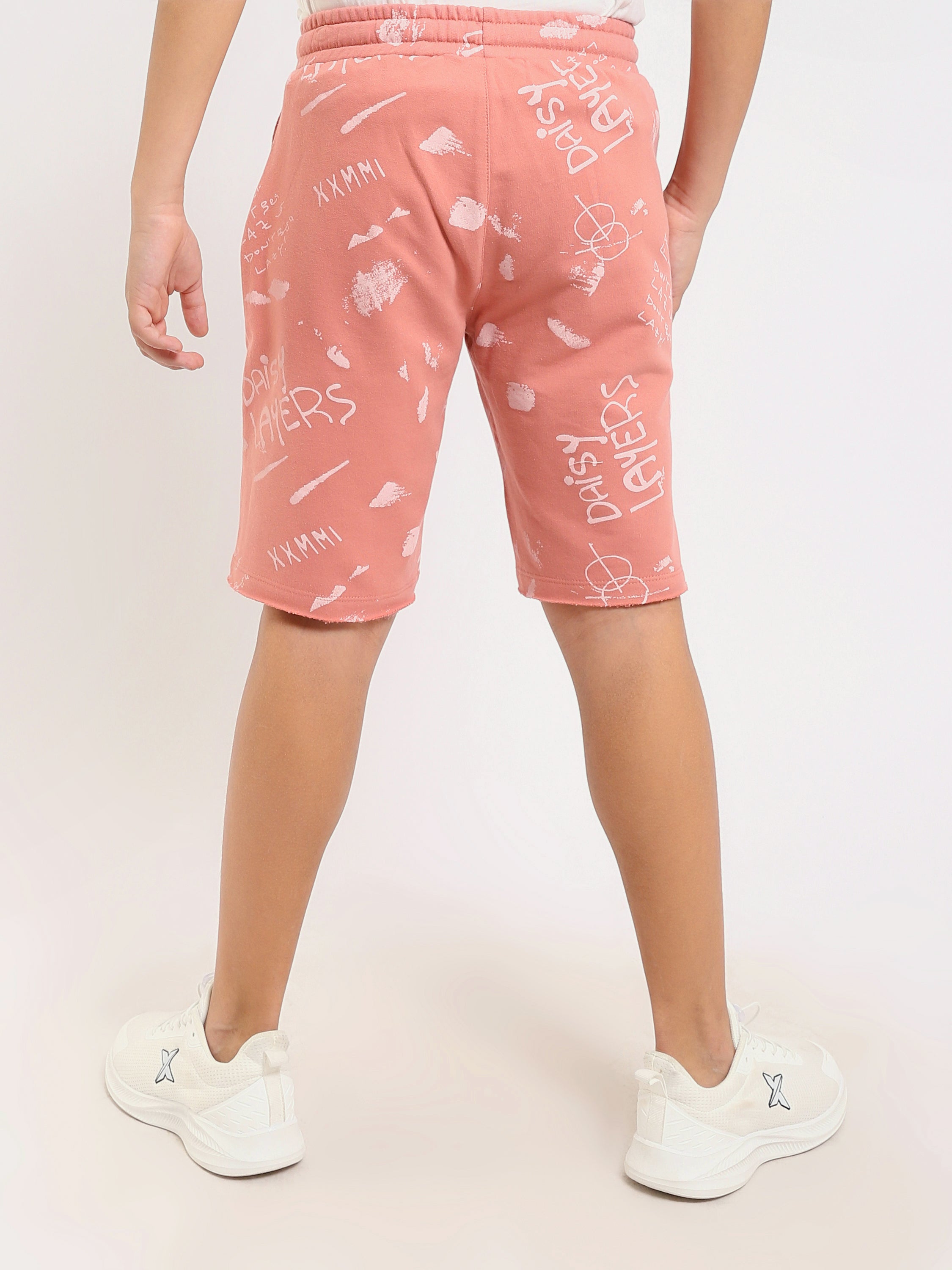 Short enfant garçon casual avec cordon de serrage à la taille et imprimé moderne – SHR25SMAS32120TB1