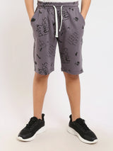 Short enfant garçon casual avec cordon de serrage à la taille et imprimé moderne – SHR25SMAS32120TB1