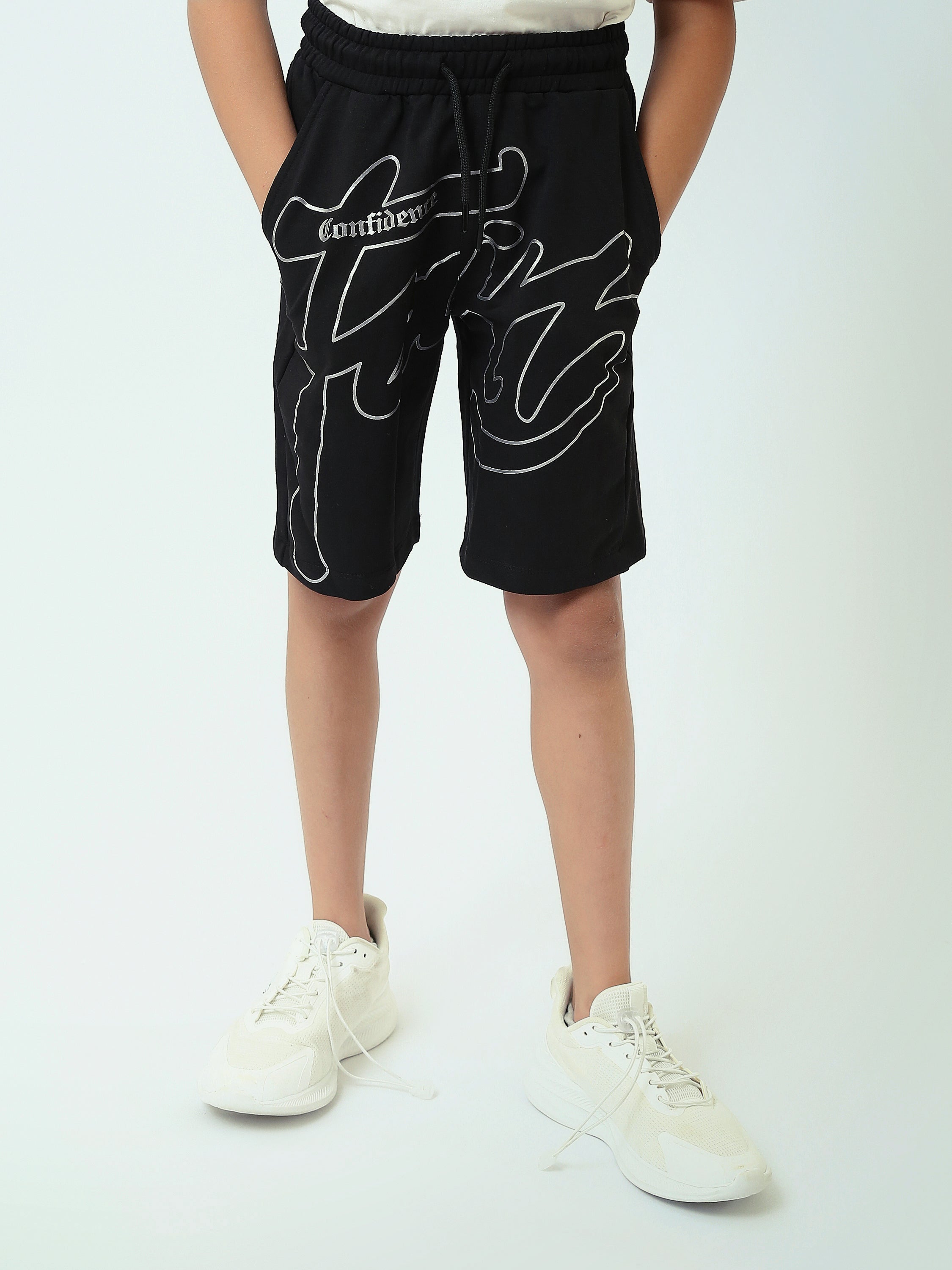 Short pour enfants au design moderne et impression audacieuse - SHR25SMPS29170TB1