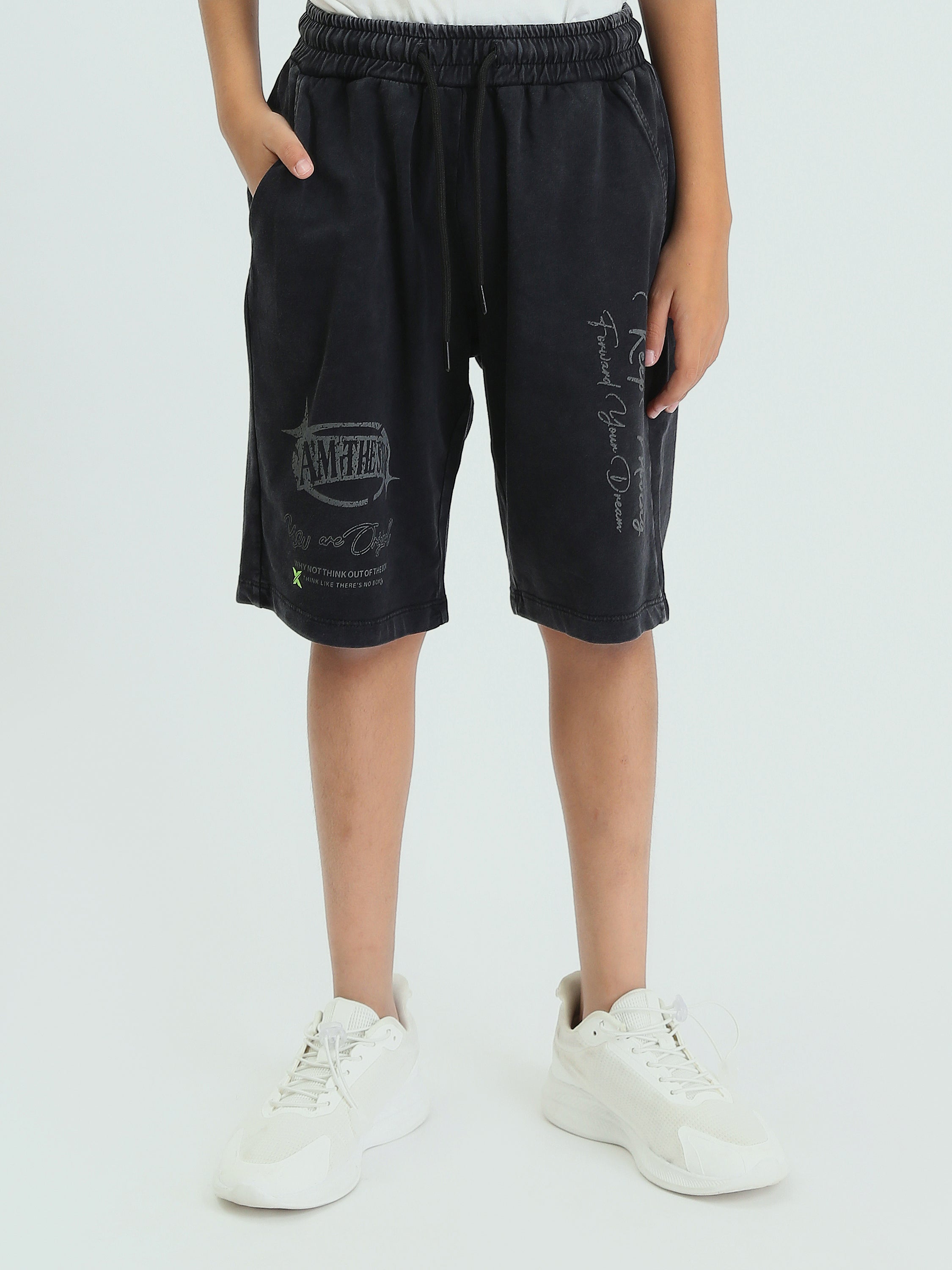 Short pour enfants avec design moderne et impression artistique - SHR25SMWS29167TB1