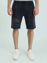 Short de sport pour homme noir avec impression graphique - SHR25SMWS29167TM1