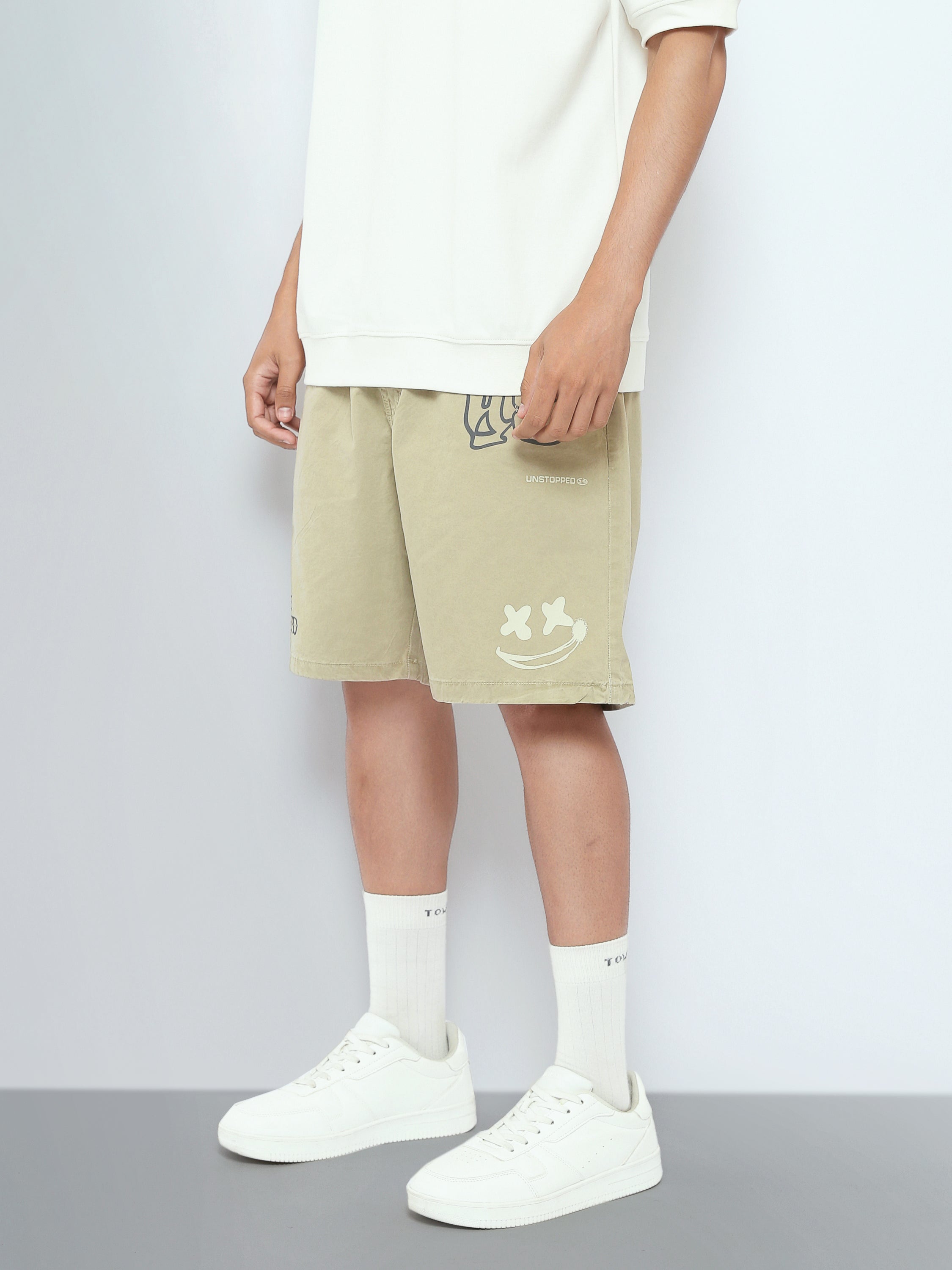Short Homme à Imprimés Graphiques – Coupe Relaxed Streetwear - SHR26SGPS23191TM1