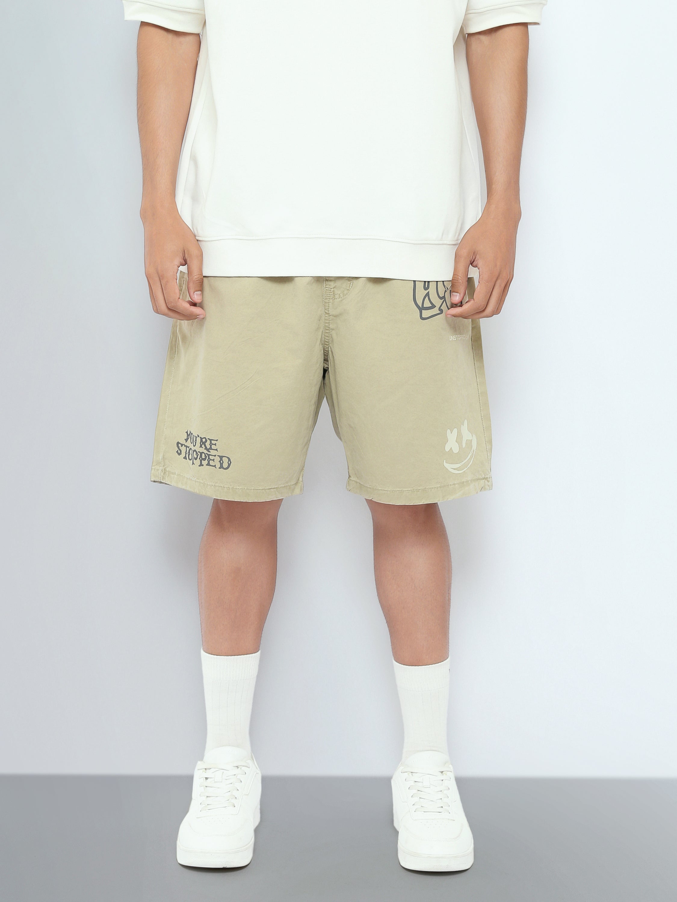 Short Homme à Imprimés Graphiques – Coupe Relaxed Streetwear - SHR26SGPS23191TM1