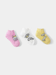Chaussettes courtes pour bébés filles, lot de 3 motifs mignons - SOK24GATC71453MO1 - Justyol