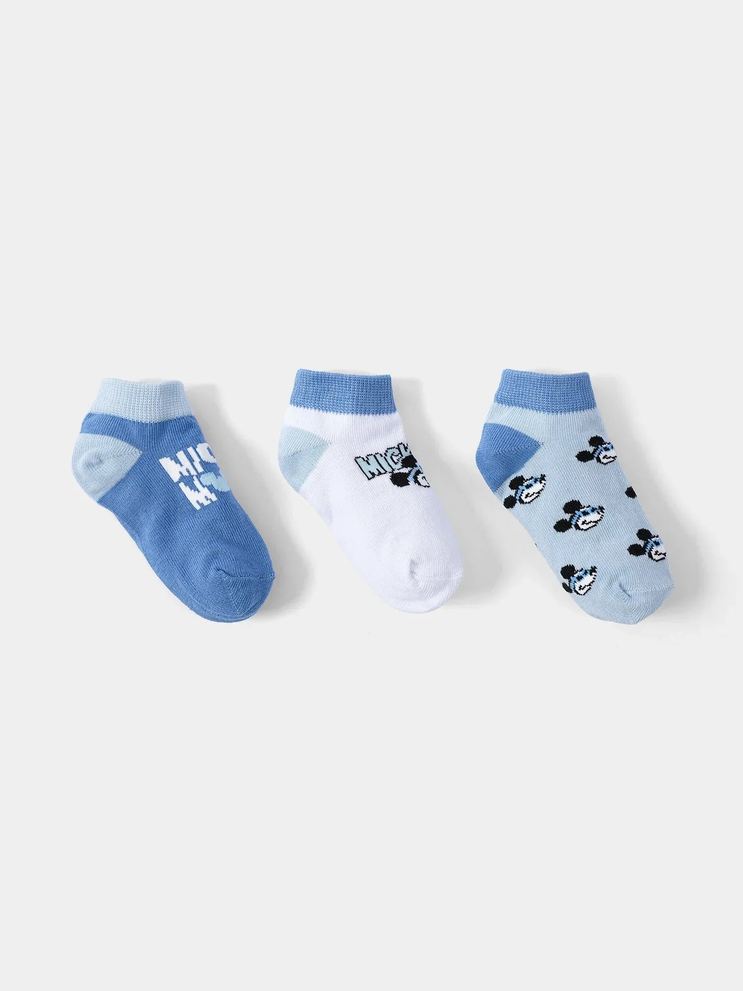 Chaussettes courtes pour bébés garçons avec motifs Mickey, lot de 3 - SOK24GHTC76902MN1 - Justyol
