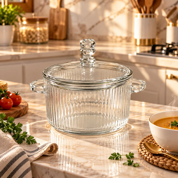 SOUPIERE EN VERRE 1L POUR CHALEUR