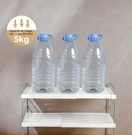 Katei story - Étagère extensible de rangement 40 x 25.7 x 25.2 cm — modulable, ajustable et gain de place