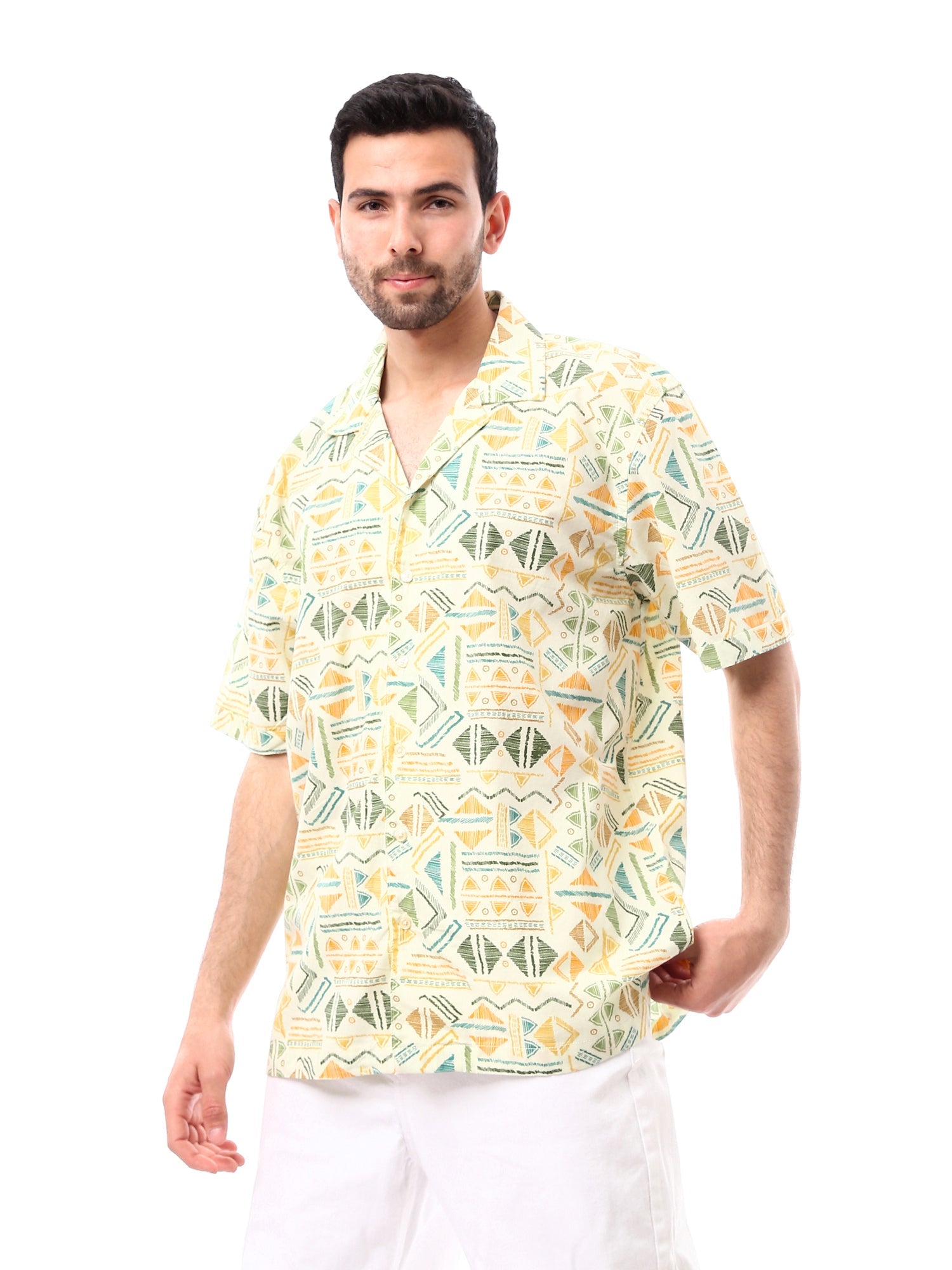Chemise Homme à Motifs Géométriques – Coupe Décontractée et Confortable - SSH24SAEC19462TM1