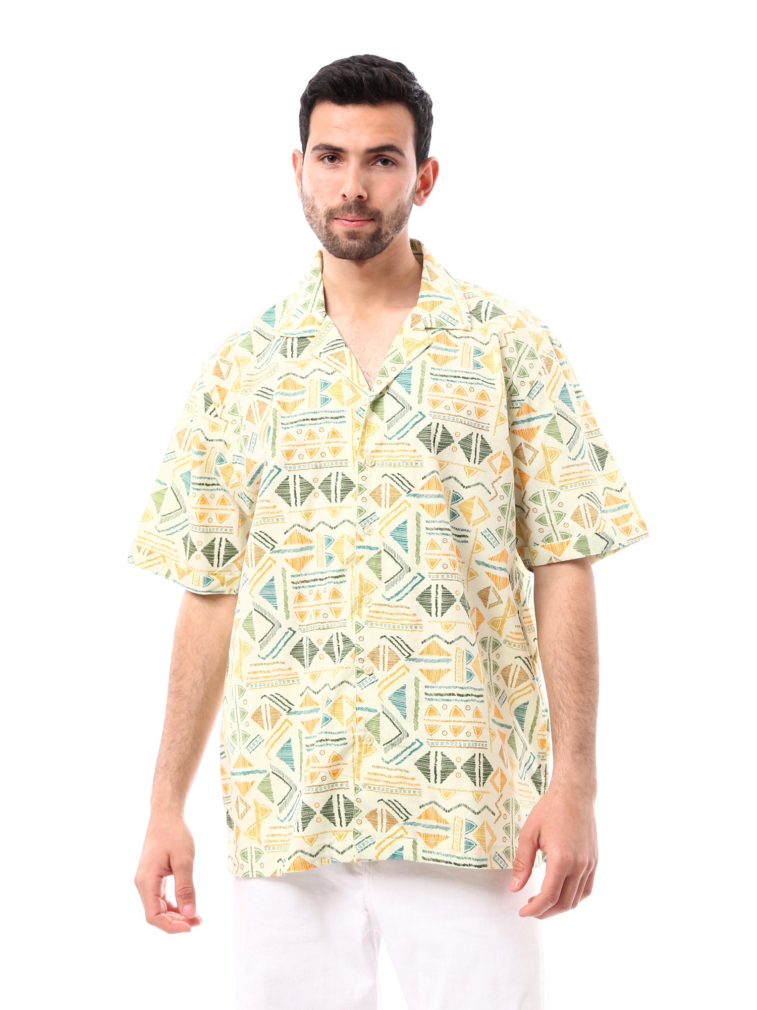 Chemise Homme à Motifs Géométriques – Coupe Décontractée et Confortable - SSH24SAEC19462TM1