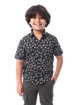 Chemise pour garçon décorée de motifs floraux modernes - SSH24SAER19401TB1