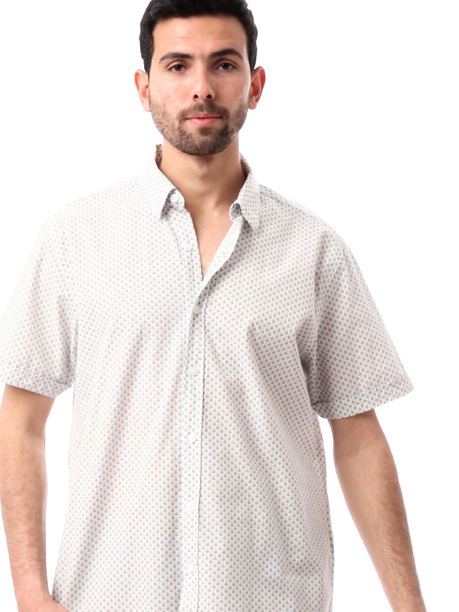 Chemise pour homme décorée avec des boutons - SSH24SAER19490TM1