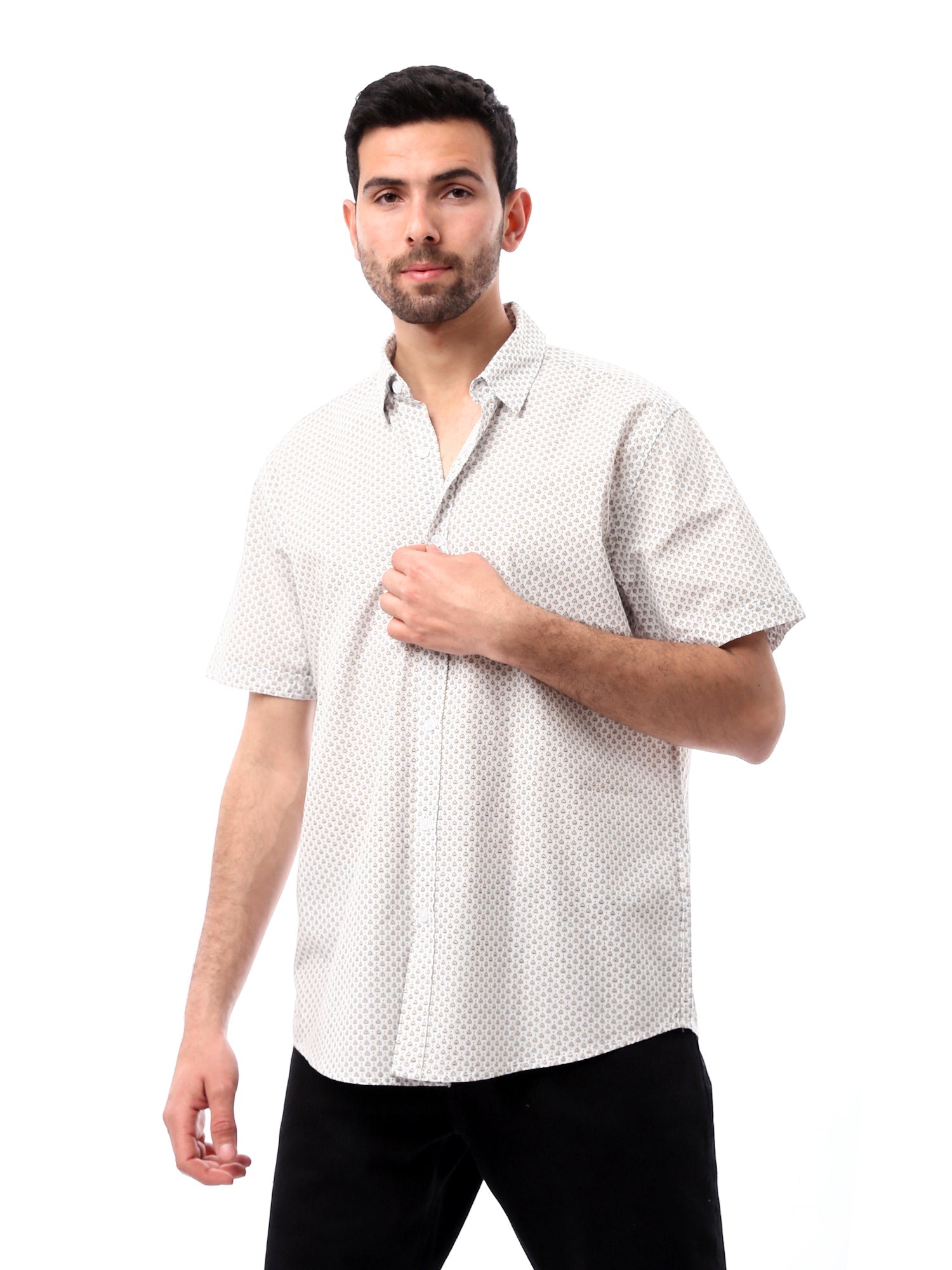 Chemise pour homme décorée avec des boutons - SSH24SAER19490TM1