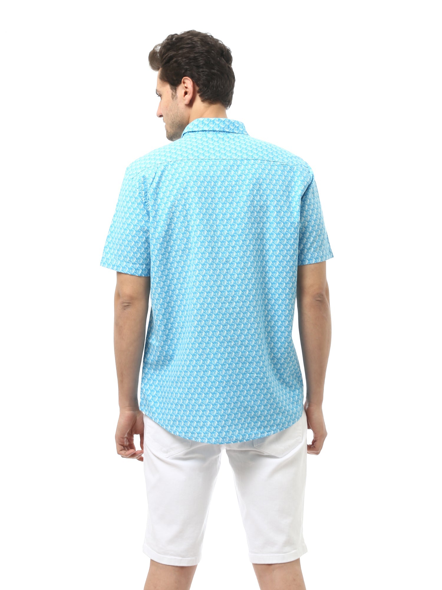 Chemise pour homme avec boutons et design aquarelle - SSH24SAER19545TM1