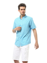 Chemise pour homme avec boutons et design aquarelle - SSH24SAER19545TM1