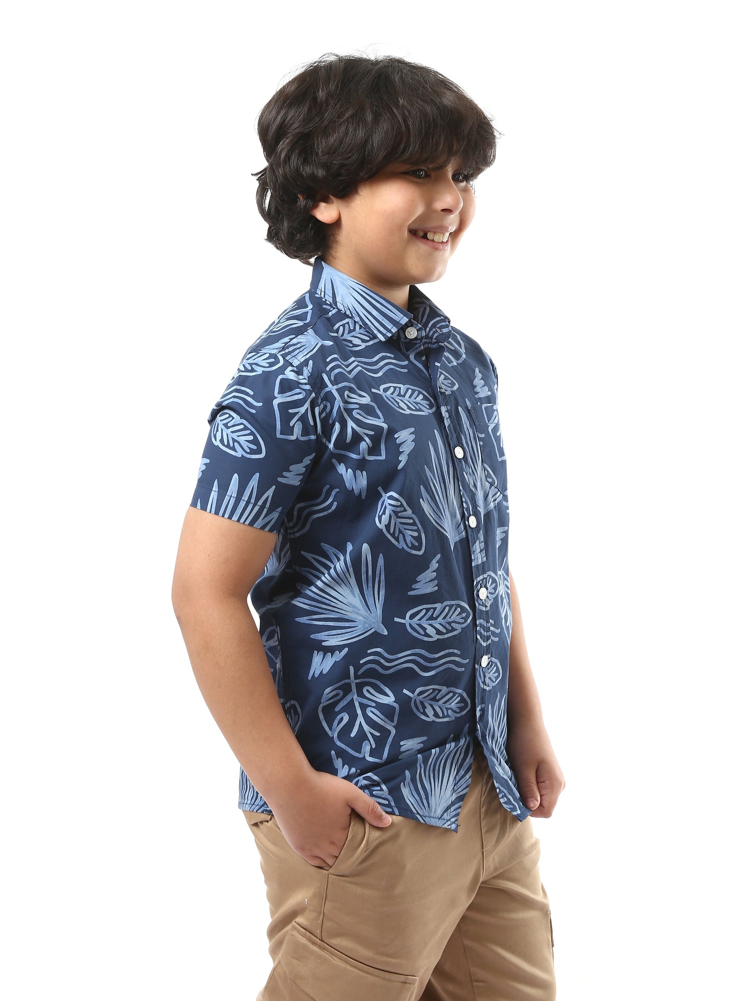 Chemise pour garçon à manches courtes avec boutons à l'avant – SSH24SAER31105TB1
