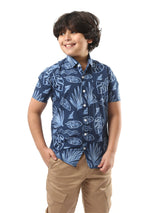 Chemise pour garçon à manches courtes avec boutons à l'avant – SSH24SAER31105TB1