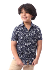 Chemise garçon à manches courtes avec boutons sur le devant – SSH24SAER31107TB1